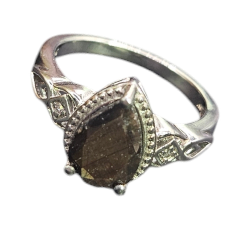 Chocolate Sapphire and Diamond Ring